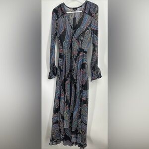 NWT SPY ZONE EXCHANGE Bohemian Chic Maxi Paisley Dress Sz Small